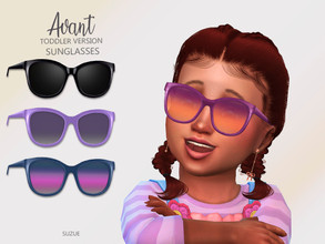 Sims 4 — Avant Sunglasses Toddler  by Suzue — -New Mesh (Suzue) -10 Swatches -For Female and Male (Toddler) -HQ