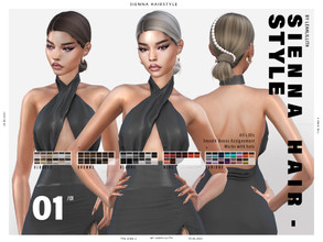 Sims 4 — LeahLillith Sienna Hairstyle Set by Leah_Lillith — Sienna Hairstyle Set All LODs Smooth bones Custom CAS