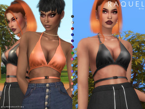 Sims 4 — RAQUEL | bra by Plumbobs_n_Fries — New Mesh Backless Satin Bra HQ Texture Female | Teen - Elders Hot Weather