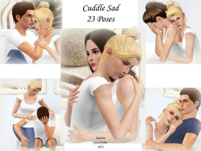 Sims 3 — Cuddle Sad by jessesue2 — poses to depict comfort towards sad sims 24 poses pose list compatible for those