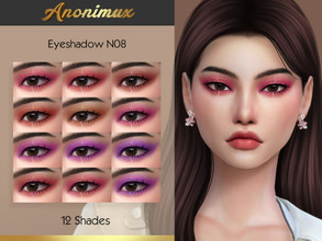 Sims 4 — Eyeshadow N08 by Anonimux_Simmer — - 12 Shades - Compatible with the color Slider - BGC - Thanks to all CC