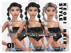 Sims 4 — LeahLillith Keomi Hairstyle by Leah_Lillith — Keomi Hairstyle All LODs Smooth bones Custom CAS thumbnail Works