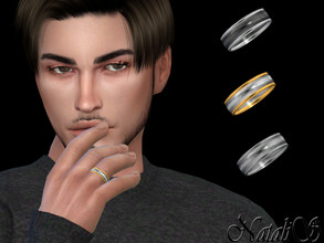Sims 4 — NataliS_Two-tone male wedding band- right by Natalis — Two-tone male wedding band for the right hand. FT-FA-FE 5