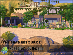 Sims 4 — Nosedive by Bozena — Welcome everyone after a small technical break. The house is located in the The Pinnacles.