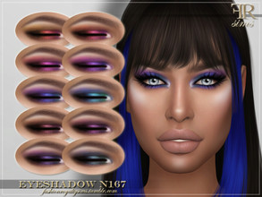 Sims 4 — Eyeshadow N167 by FashionRoyaltySims — Standalone Custom thumbnail 10 color options HQ texture Compatible with
