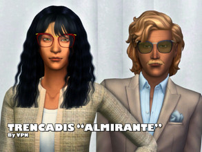 Sims 4 — Trencadis Almirante - Unisex Eyeglasses by looking4awayout — The Trencadis Almirante are a pair of stylish