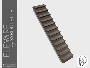 Sims 4 — Elevare - Triangle Step Stairs by Syboubou — Very modern and architectural stairs moixing material like stone,