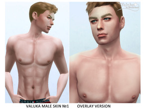 Sims 4 — Male skin N1 Overlay by Valuka — 4 brightness levels. Compatible with all EA skintones. Works with all make up.