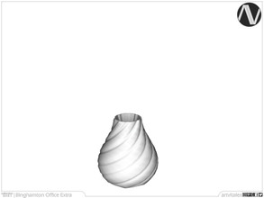 Sims 4 — Binghamton Vase Wavy Short by ArtVitalex — Office And Study Room Collection | All rights reserved | Belong to