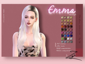 Sims 4 — Emma hairstyle_Zy by _zy — New mesh 36 colors All lods HQ compatible Hats compatible hope you will like it~