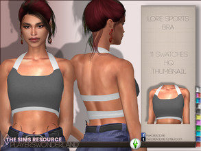 Sims 4 — Lore Sports Bra by PlayersWonderland — Give your sporty adult female sims a simple, new and fresh sports bra.
