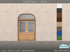 Sims 4 — Stella DoubleDoor 2x3 by Mincsims — for short wall 8 swatches