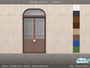 Sims 4 — Stella DoubleDoor 2x4 by Mincsims — for medium wall 8 swatches