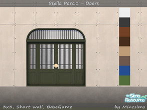 Sims 4 — Stella DoubleDoor 3x3 by Mincsims — for short wall 8 swatches