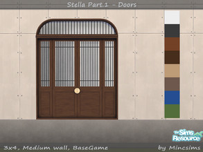 Sims 4 — Stella DoubleDoor 3x4 by Mincsims — for medium wall 8 swatches