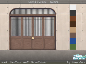 Sims 4 — Stella DoubleDoor 4x4 by Mincsims — for medium wall 8 swatches