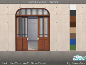 Sims 4 — Stella Open Door 3x4 by Mincsims — for medium wall 8 swatches