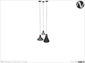Sims 4 — Glasgow Triple Ceiling Lamp Medium by ArtVitalex — Living Room Collection | All rights reserved | Belong to 2021