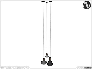 Sims 4 — Glasgow Triple Ceiling Lamp Tall by ArtVitalex — Living Room Collection | All rights reserved | Belong to 2021