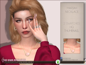 Sims 4 — Mariah Necklace by PlayersWonderland — Give your female Sims a unique look with this golden/silver transparent