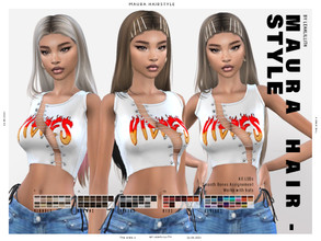 Sims 4 — LeahLillith Maura Hairstyle by Leah_Lillith — Maura Hairstyle All LODs Smooth bones Custom CAS thumbnail Works