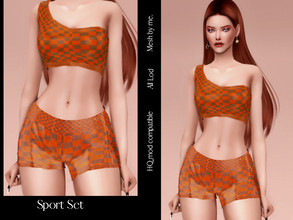 Sims 4 — Sport Set (Pants and Top) by couquett — Comfortable top and pants for female sims the top has 16 colors and the