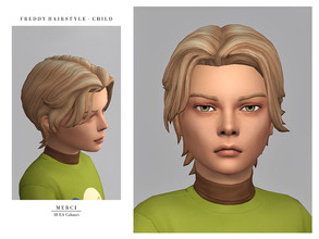 Sims 4 — Freddy Hairstyle -Child- by -Merci- — New Maxis Match Hairstyle for Sims4. -For boys. -Base Game compatible.