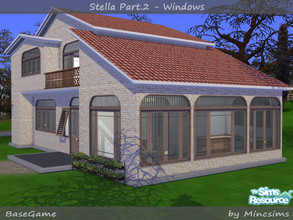 Sims 4 — Stella Part.2 - Windows by Mincsims — The set consists of 12 windows for medium and short wall. Tall - for