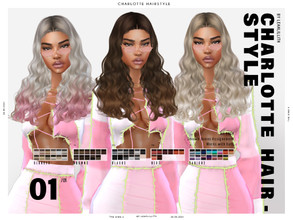 Sims 4 — LeahLillith Charlotte Hairstyle by Leah_Lillith — Charlotte Hairstyle Maura Hairstyle All LODs Smooth bones