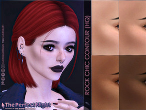 Sims 4 — The Perfect Night Rock Chic Contour by Caroll912 — A classic face bronzer / contour in 4 different brown tones