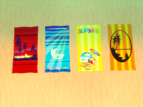 Sims 4 — Living It Up Beach Towels  by seimar8 — A set of beach towels for the perfect suntan and some summertime fun.