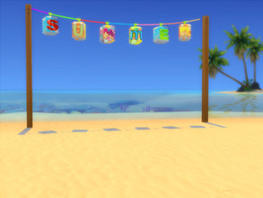 Sims 4 — Living It Up SUMMER Lanterns by seimar8 — A brightly colored and decorated set of lanterns for the outdoors that