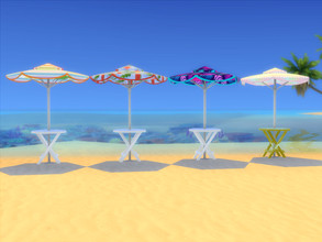 Sims 4 — Living It Up Outdoor Table and Parasol by seimar8 — A summer fun outdoor table and parasol decorated with
