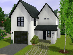 Sims 3 — Littleton by tachipaws — Quaint farmhouse style starter. Features a large living area with cozy fireplace,