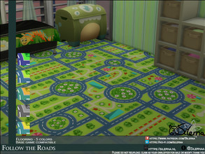 Sims 4 — Follow the Roads by Silerna — Remember those carpets you had as a kid with all kinds of streets,buildings, roads