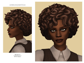 Sims 4 — Aisha Hairstyle by -Merci- — New Maxis Match Hairstyle for Sims4. -For female, teen-elder. -Base Game