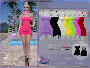 Sims 4 — The Perfect Night Dress Res Neonis by DanSimsFantasy — Short dress for events in beach settings. Its structure