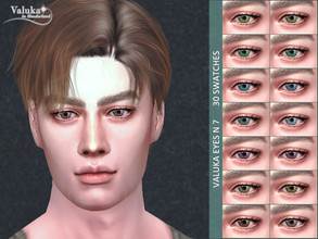 Sims 4 — Eyes N7 by Valuka — Costume make up category 30 colours All genders and ages Thumbnail for identification HQ