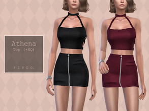 Sims 4 — Athena Top. by Pipco — A halter top in 15 colors. Base Game Compatible New Mesh All Lods HQ Compatible Specular