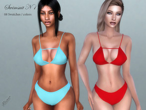 Sims 4 — SWIMSUIT N 110 by pizazz — Swimsuit NEW MESH INCLUDED WITH DOWNLOAD Base game 08 colors / swatches
