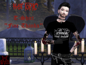 Sims 4 — Hot Topic Stuff:Male T-Shirt "Fine Thanks" by ditti309 — This is the first male creation straight out