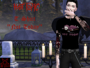Sims 4 — Hot Topic Stuff:Male T-Shirt "Not Today" by ditti309 — This is the second male creation straight out