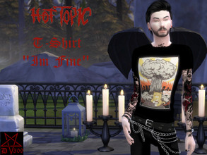 Sims 4 — Hot Topic Stuff:Male T-Shirt "Im Fine" by ditti309 — This is the third male creation straight out of