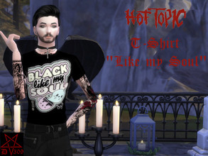 Sims 4 — Hot Topic Stuff:Male T-Shirt "Like my Soul" by ditti309 — This is the fifth male creation straight out