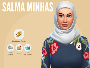 Sims 4 — Salma Minhas  by Mini_Simmer — Salma is a nice friend, an honest person and an awesome mom. No CC is used, 