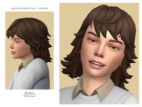 Sims 4 — Max Hairstyle -Child- by -Merci- — New Maxis Match Hairstyle for Sims4. -For boys. -Base Game compatible. -Hat
