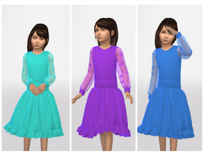 Sims 4 — ErinAOK Girl's Dress 0522 by ErinAOK — Girl's Dress 9 Swatches