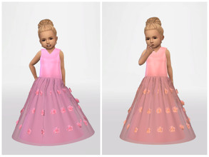 Sims 4 — ErinAOK Toddler Dress 0520 by ErinAOK — Toddler Formal/Party Dress 9 Swatches
