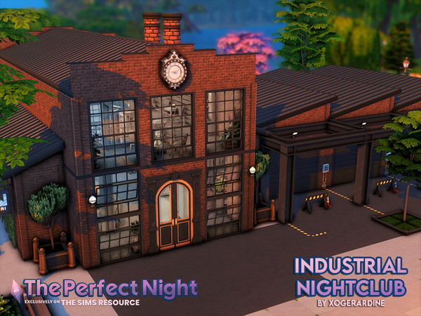 Sims 4 — The Perfect Night - Industrial Nightclub by xogerardine — When you think of a perfect night, what do you think