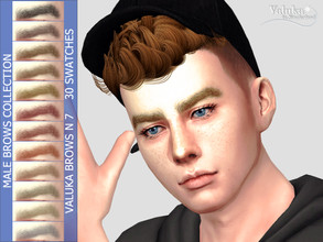 Sims 4 — Brows N7 by Valuka — 30 colours. All genders. You can find it in brows. Thumbnail for identification. HQ
